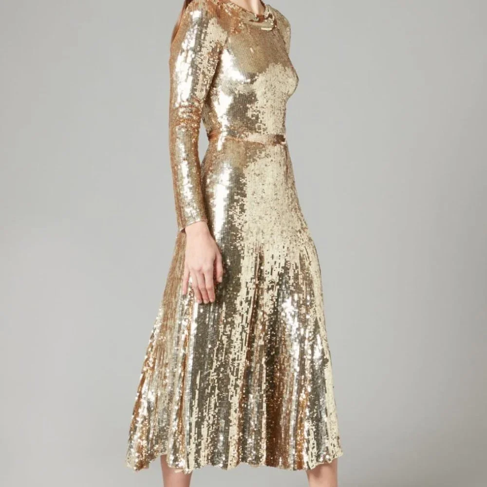 NWT $3035.00 Temperley London Ray Runway Sequin Dress - Picture 12 of 15
